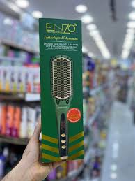ENZO – Brosse Lissante Chauffante Pro en Céramique Professionnelle ✨ فرشاة إنزو بروفيشنال لتنعيم وحماية الشعر